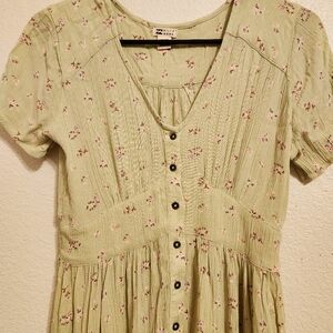 Billabong | Green Floral Mini Dress XS